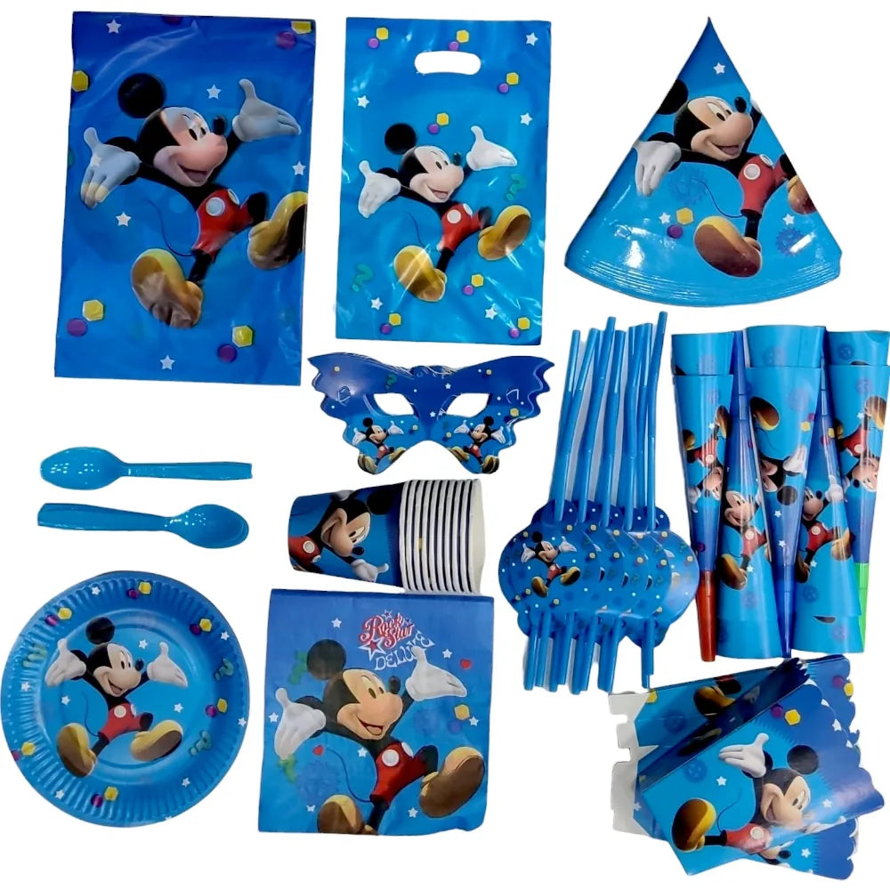 Pack Vaisselle Anniversaire Mickey Mouse - 101 pièces