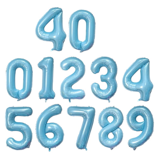 Ballons Chiffres Bleu Ciel – 40 Pouces
