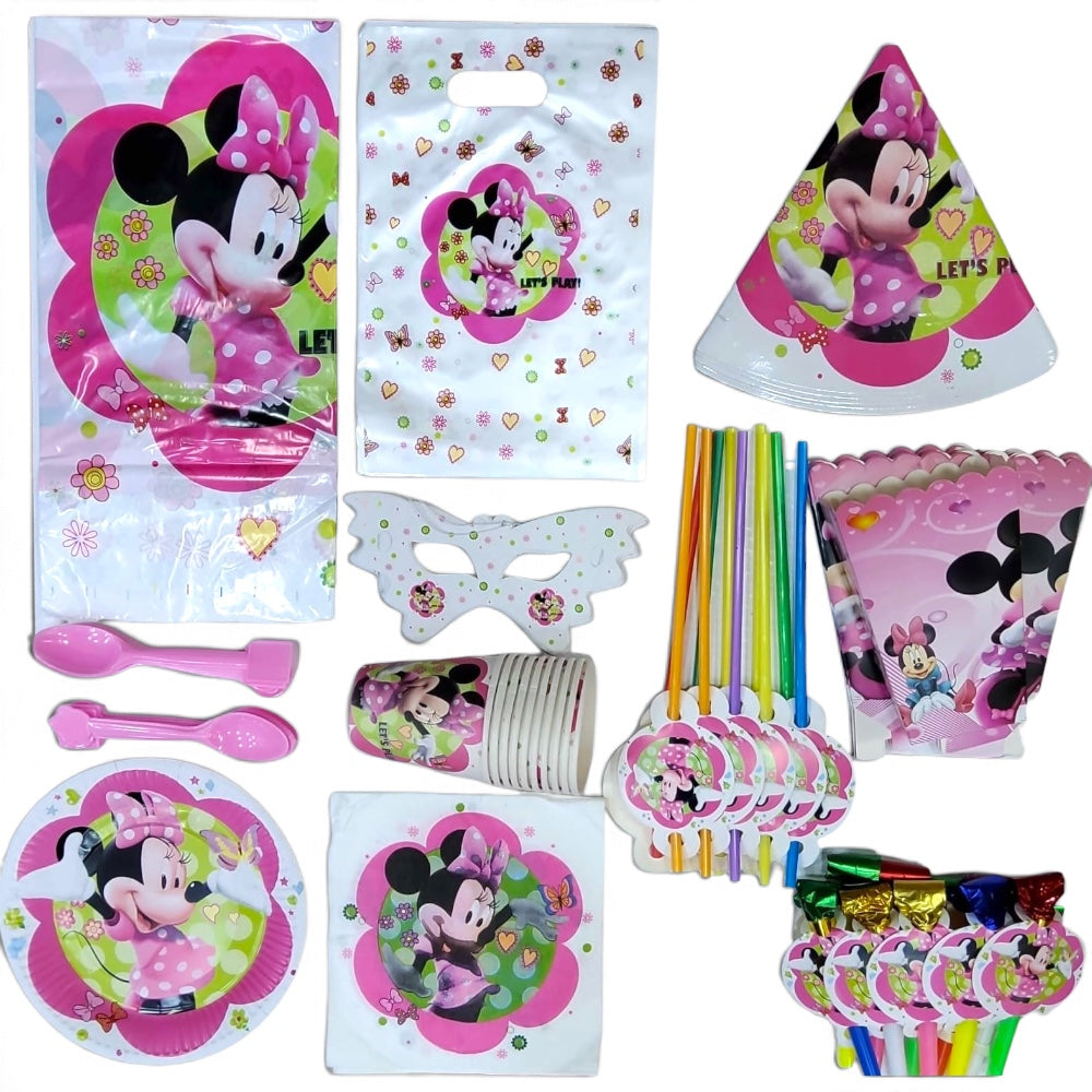 Pack Vaisselle Anniversaire Minnie Mouse - 101 Pièces
