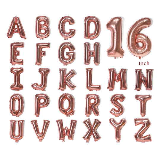 Ballons Lettres Rose Gold - 16 Pouces