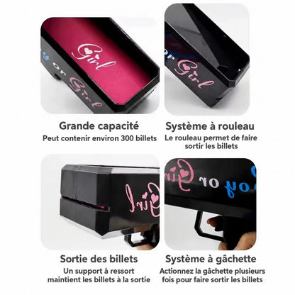 Pistolet Lanceur de Papiers Gender Reveal