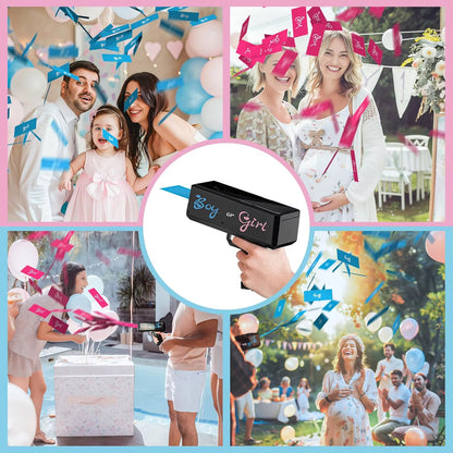 Pistolet Lanceur de Papiers Gender Reveal