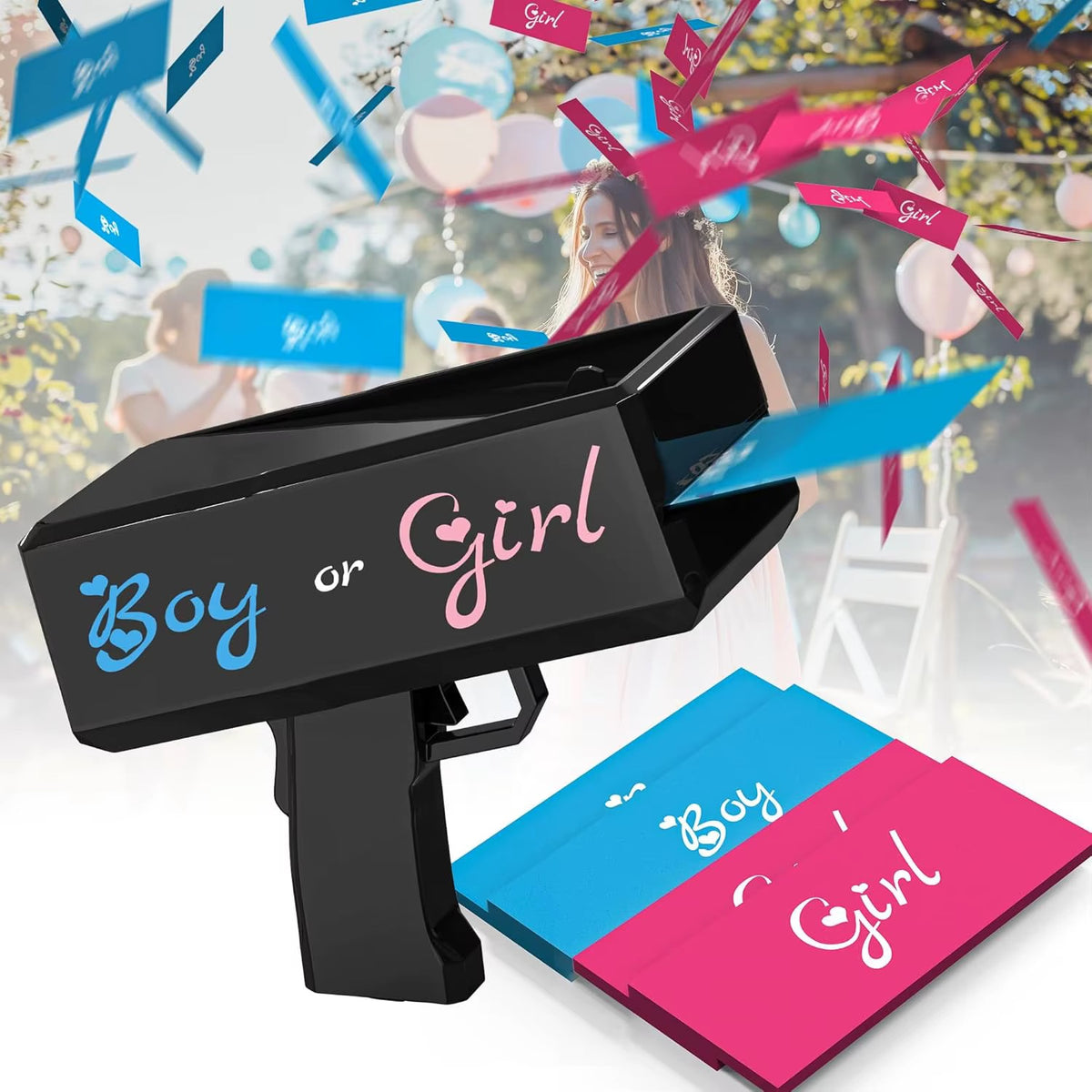 Pistolet Lanceur de Papiers Gender Reveal