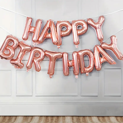 Kit Ballons Happy Birthday Rose Gold