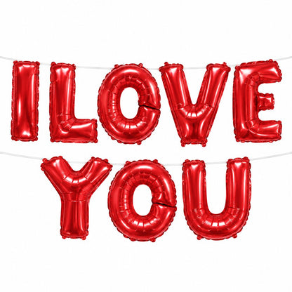 Ballons Lettres I Love You – Rouge
