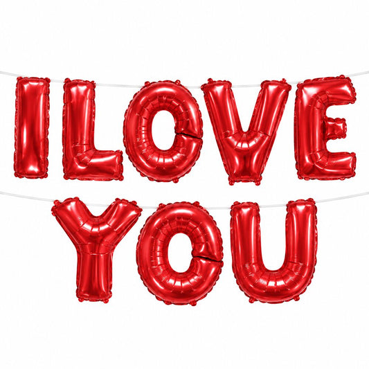 Ballons Lettres I Love You – Rouge