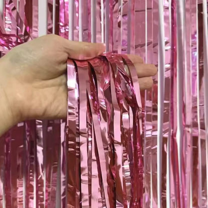 Rideau à franges métalliques – Plusieurs couleurs