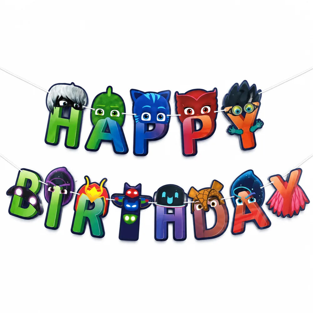 Guirlande Happy Birthday Pyjamasques