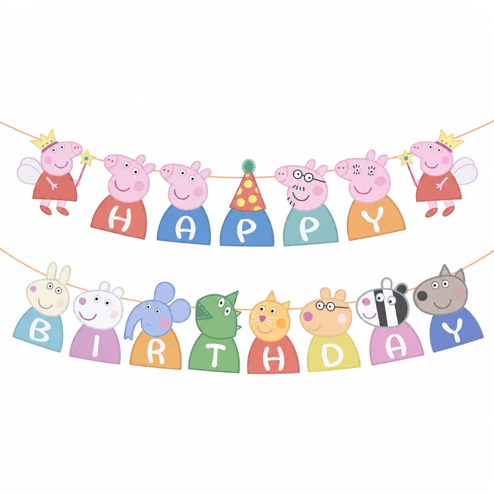 Guirlande Happy Birthday Peppa Pig