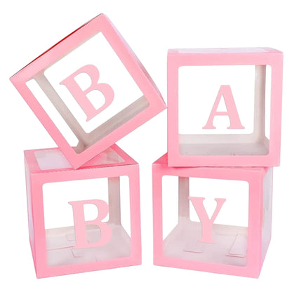 Box Ballons Baby Shower - Rose