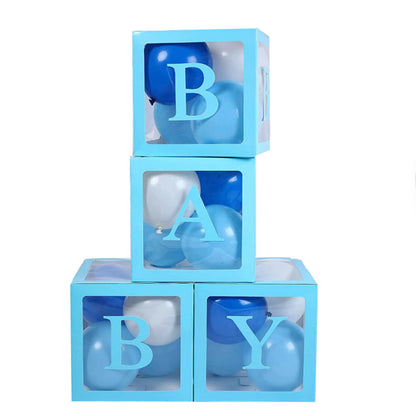 Box Ballons Baby Shower - Bleu