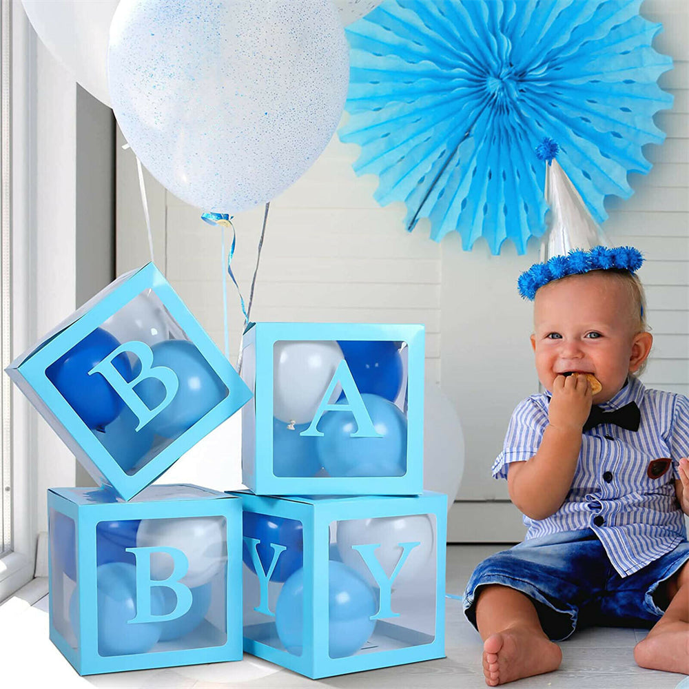 Box Ballons Baby Shower - Bleu