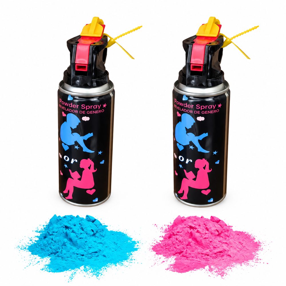 Spray poudre Gender Reveal – Bleu ou Rose