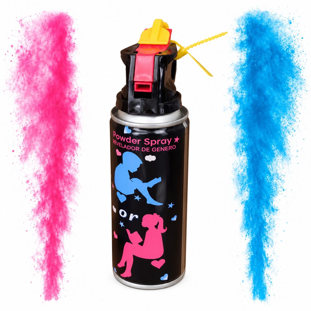 Spray poudre Gender Reveal – Bleu ou Rose