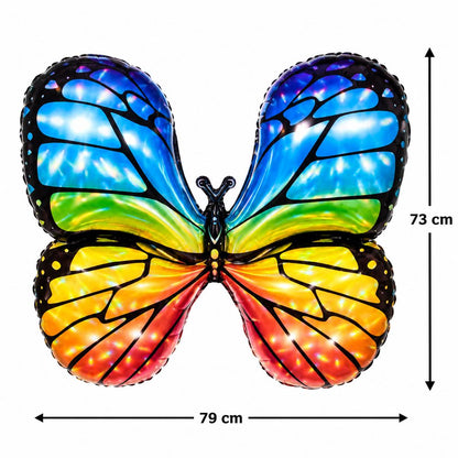 Ballon aluminium papillon holographique multicolore