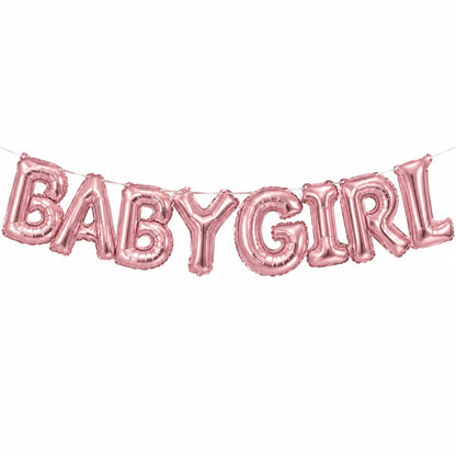 Guirlande de Ballons BABY GIRL Rose
