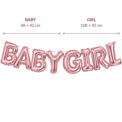 Guirlande de Ballons BABY GIRL Rose