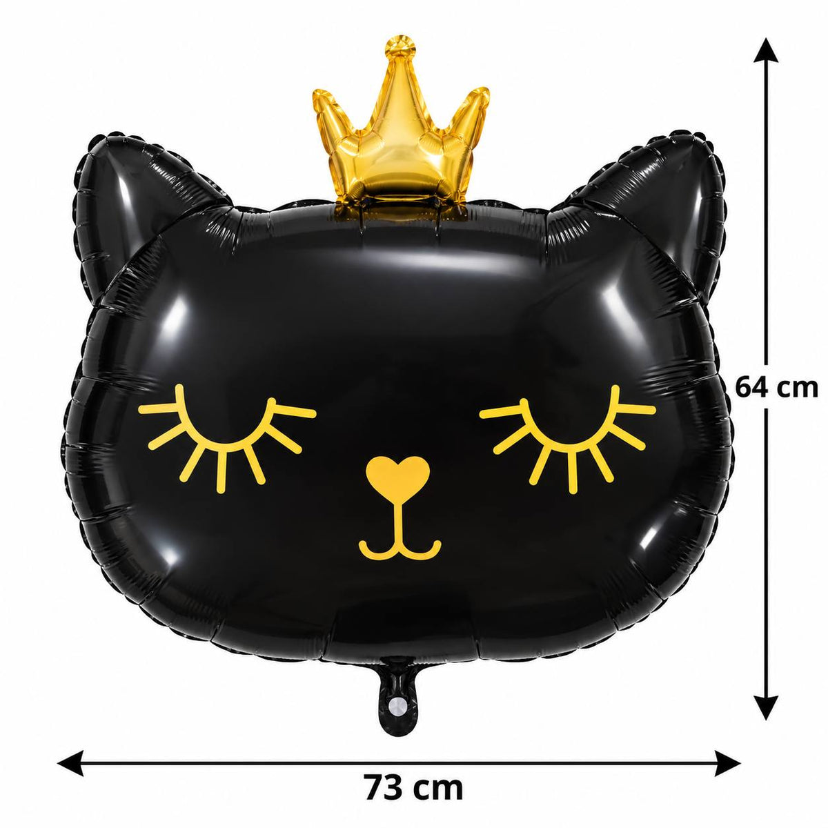 Ballon Chat Noir avec Couronne – Thème Princesse