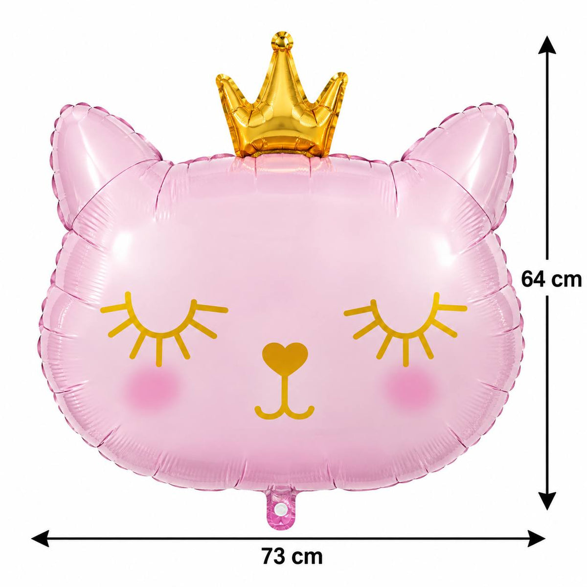 Ballon Chat Rose avec Couronne – Thème Princesse