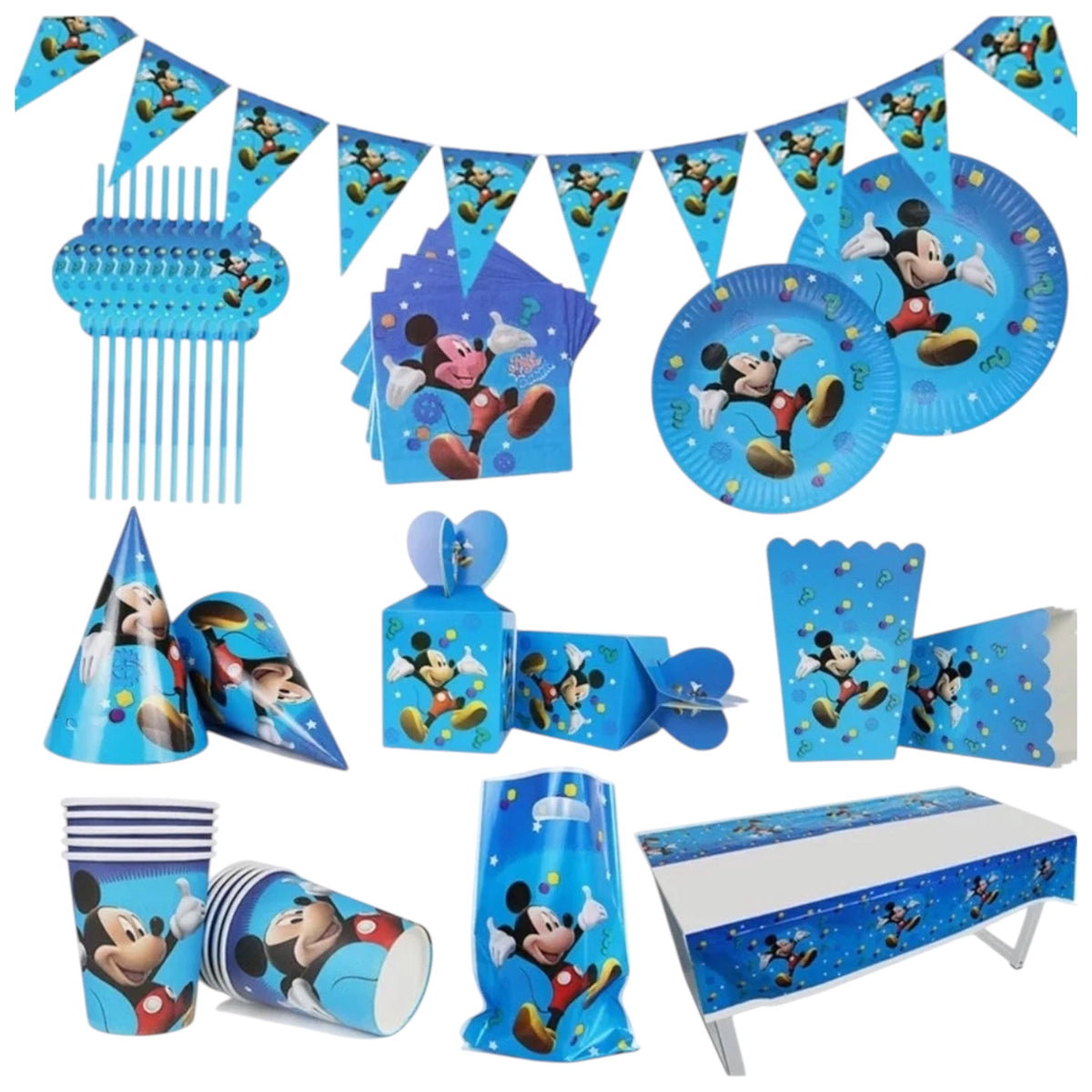 Pack Vaisselle Anniversaire Mickey Mouse - 101 pièces