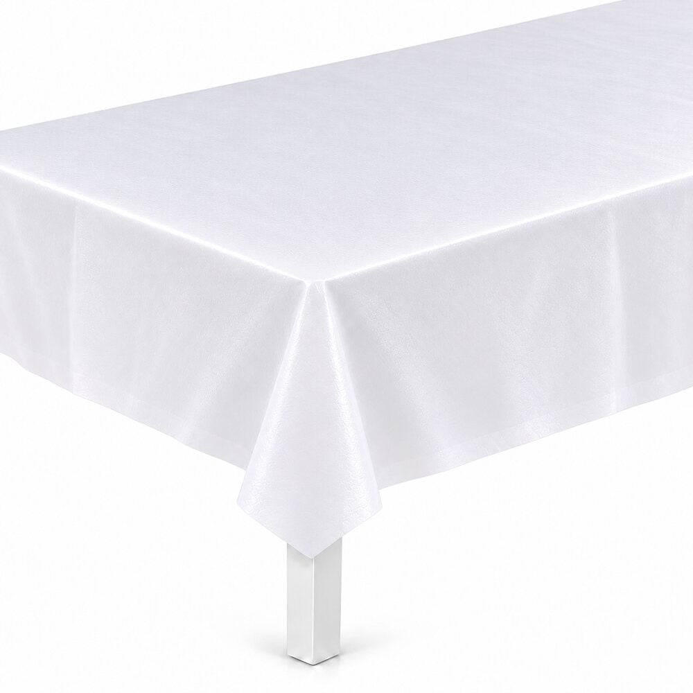 Nappe de Table Blanche en Plastique