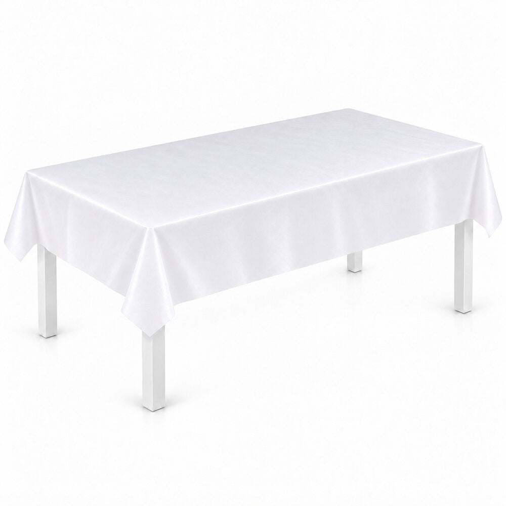 Nappe de Table Blanche en Plastique