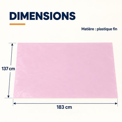 Nappe de Table Rose Clair en Plastique