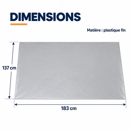 Nappe de Table Grise Clair en Plastique