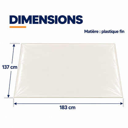 Nappe de Table Doré Clair en Plastique