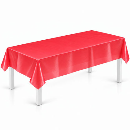 Nappe de Table Rouge en Plastique