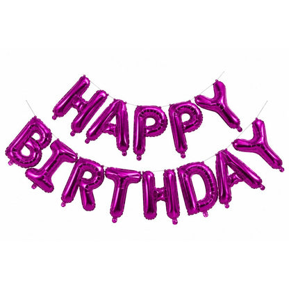 Kit Ballons Happy Birthday Fuchsia