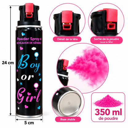 Spray Poudre Gender Reveal – 350 ml