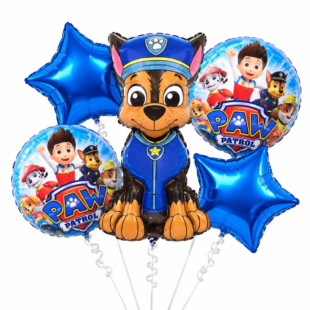Pack Ballons La Pat’ Patrouille – 5 Pièces