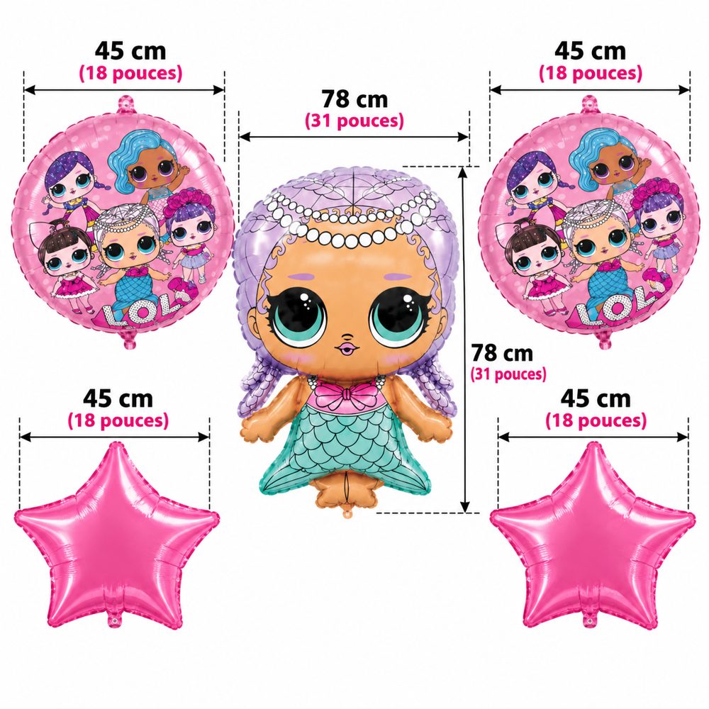 Pack Ballons LOL Surprise – 5 Pièces