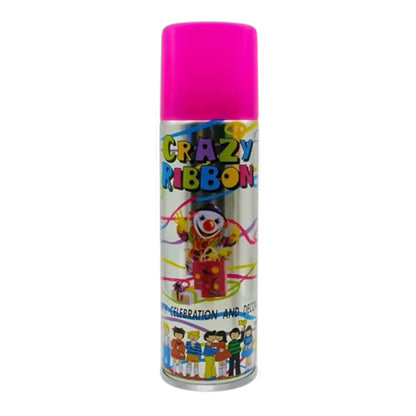 Spray Serpentins Multicolores Crazy Ribbon – Bombe Fête Anniversaire