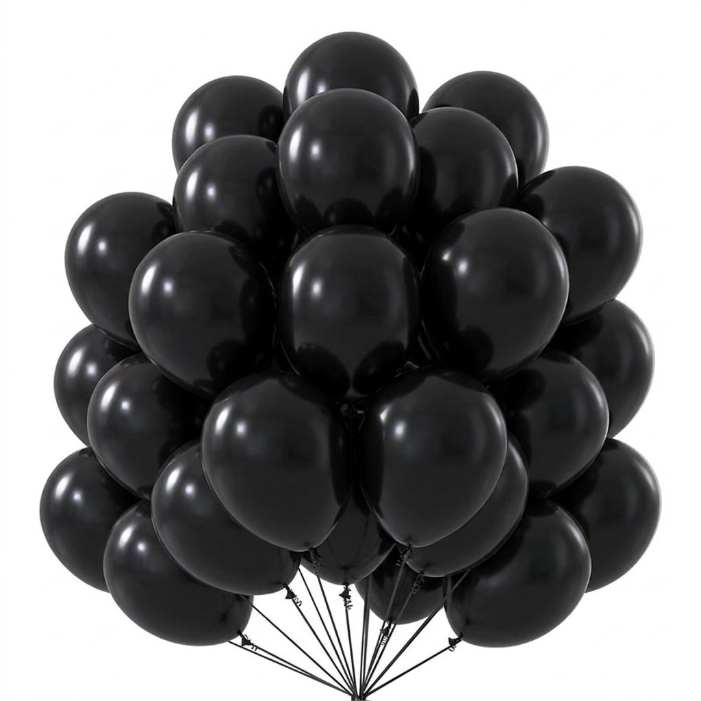 Pack Ballons Noir – Décoration Fête