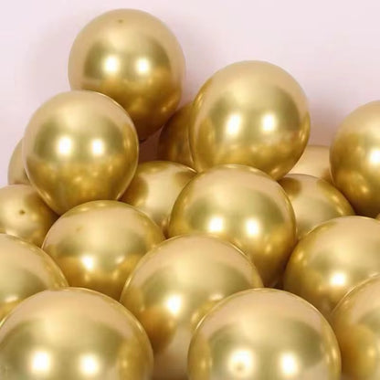 Pack Ballons Métallisé Doré – Décoration Fête
