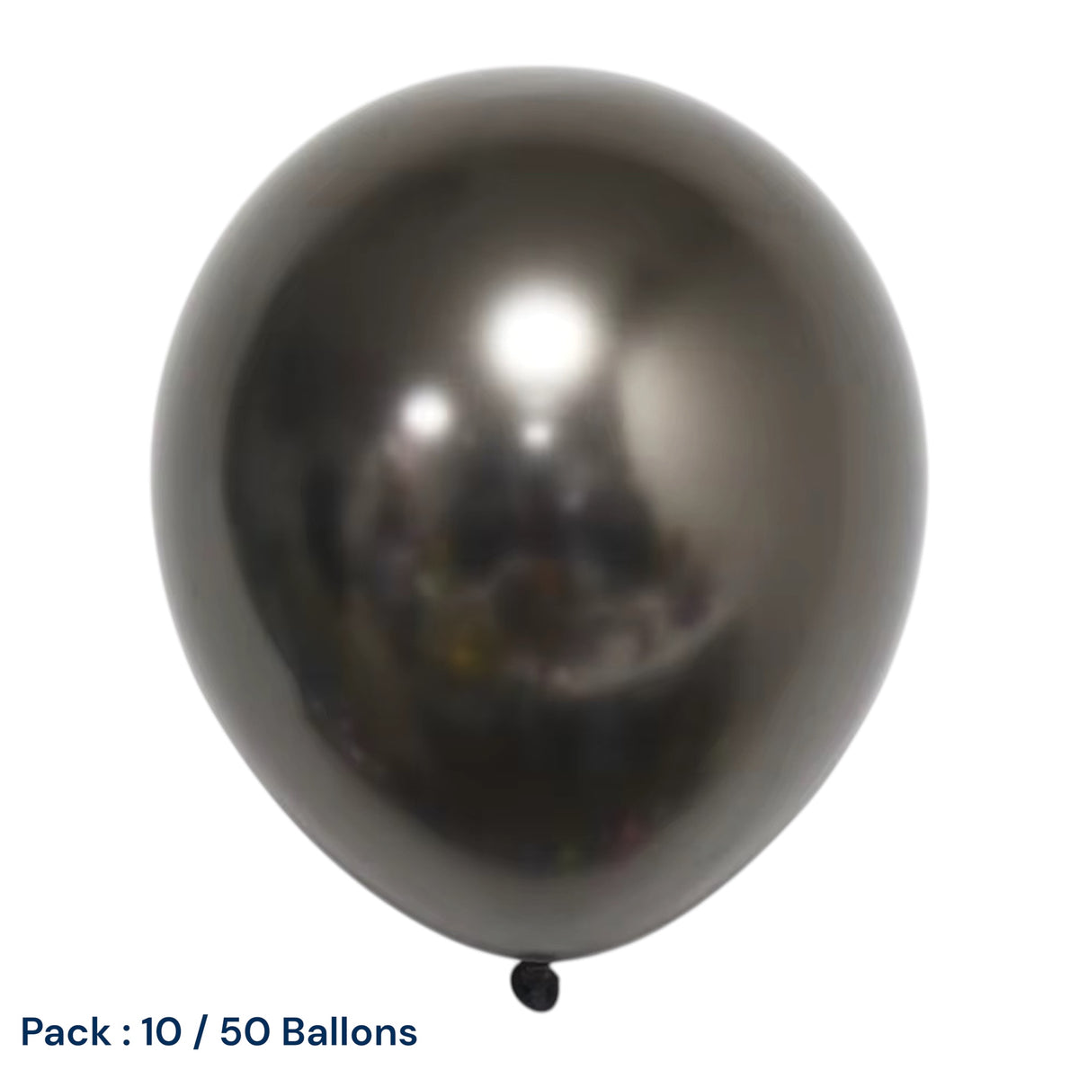 Pack Ballons Métallisé Noir – Décoration Fête