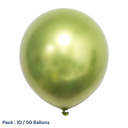 Pack Ballons Métallisé Vert Clair – Décoration Fête