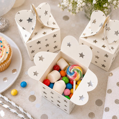 Lot de 6 Boîtes à Bonbons Étoilées pour Fête et Anniversaire